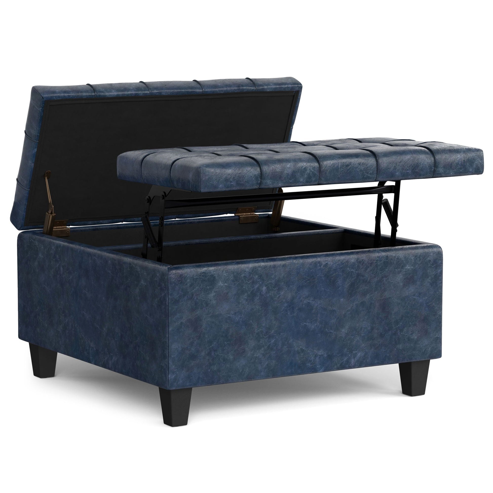 Harrison - Upholstered Coffee Table Storage Ottoman Simpli-Home