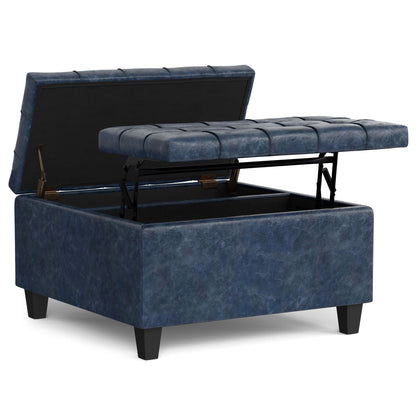 Harrison - Upholstered Coffee Table Storage Ottoman Simpli-Home