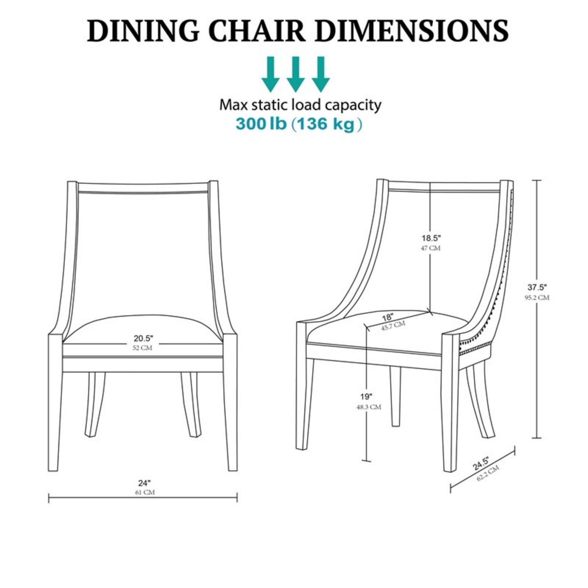 Upholstered Dining Chair With Nailhead Trim JLA