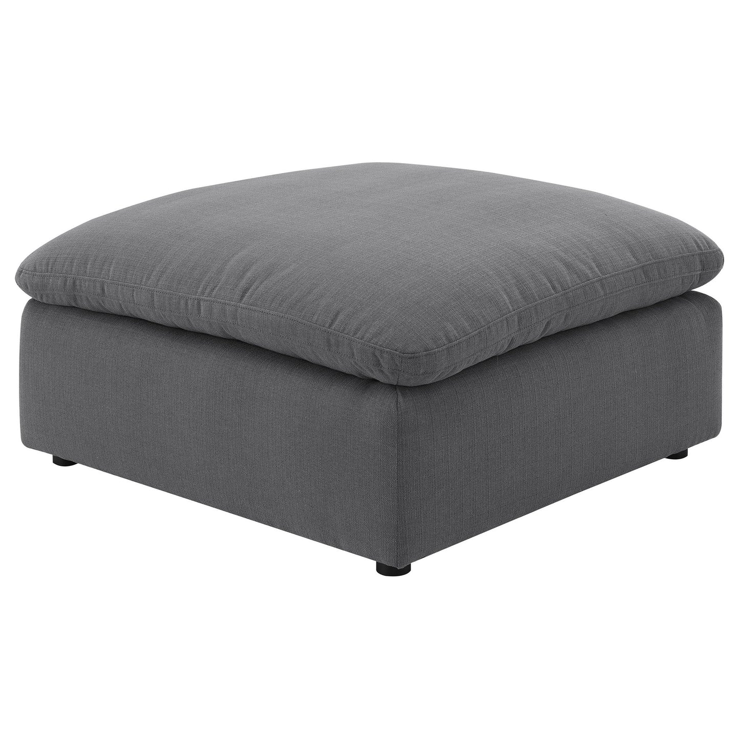 Greeley - Upholstered Square Ottoman With Cushion - Charcoal Furniture Max