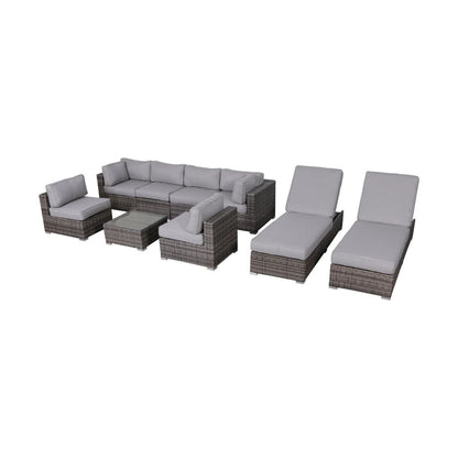 Seating Set With Cushions Handcrafted Wicker Design LSI Patio Furniture