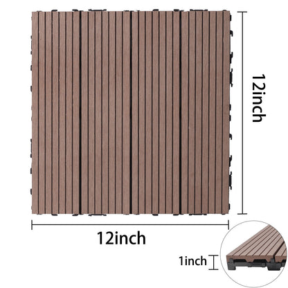 Wood Plastic Composite Deck Tiles, Sustainable Composite Decking Resist Rust, Water, Weather, Easy To Diy & Maintain Daily Nest