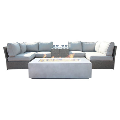 Outdoor Elegance Conversation Set With Fire Pit LSI Patio Furniture
