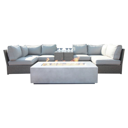 Outdoor Elegance Conversation Set With Fire Pit LSI Patio Furniture