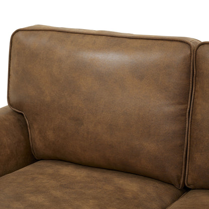 Sofa With Rolled Arms And Studs Trim - Brown Home Essentials