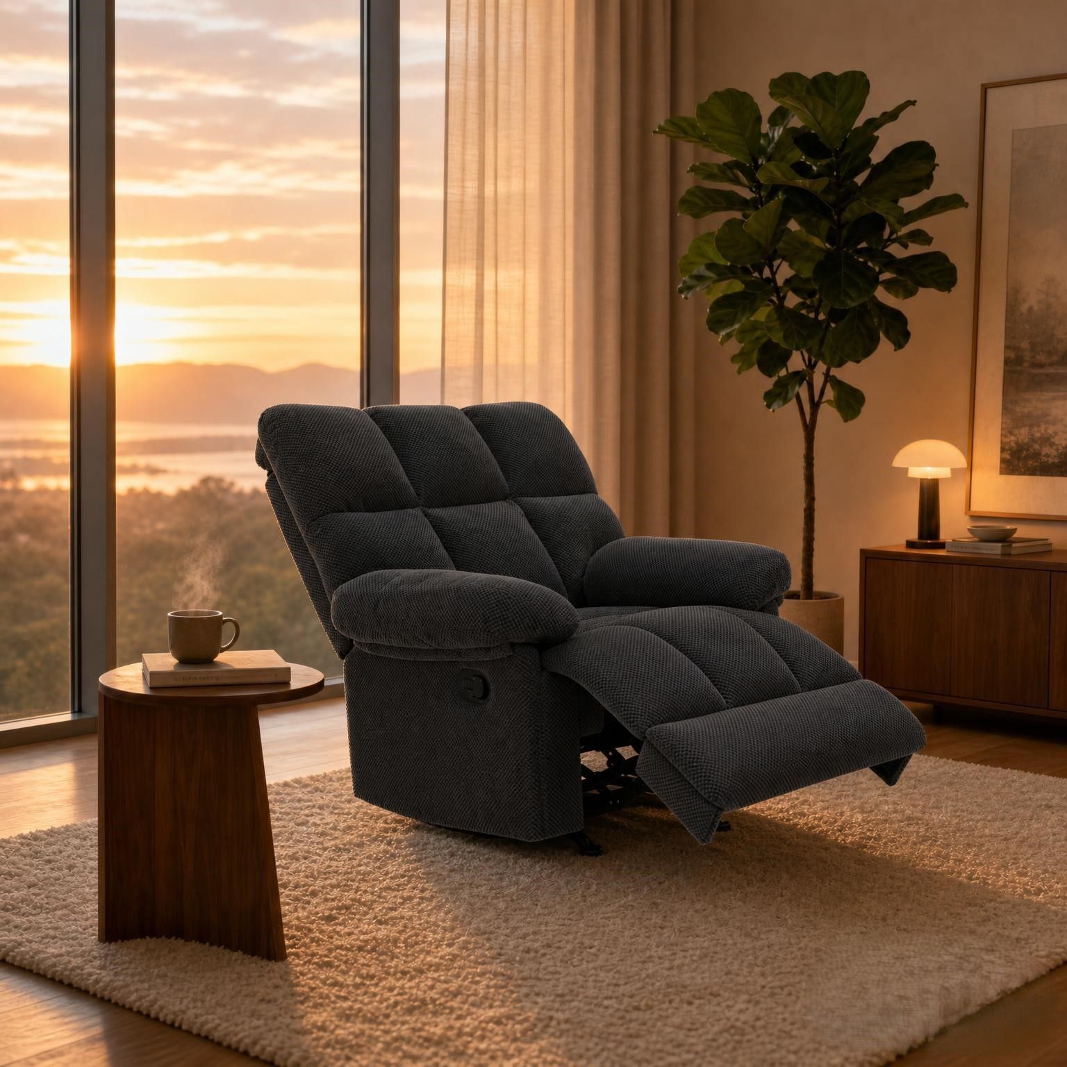 Manual Rocker Recliner Chair Home Essentials