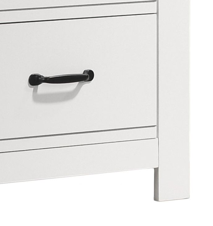 Cassini - 2 Drawer Nightstand Bedside Table - White Lilola Home