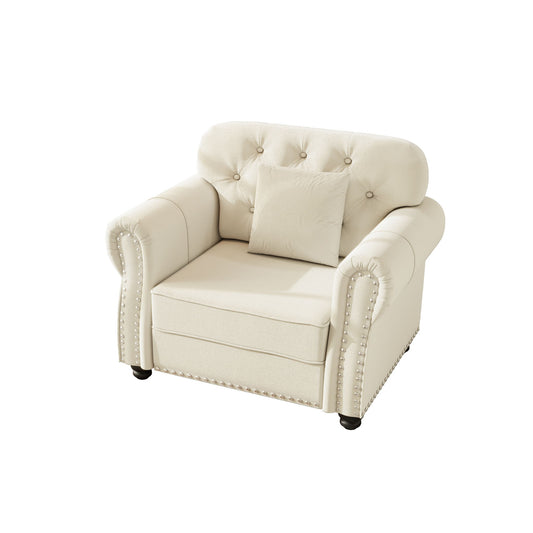 Sofa With Nailhead Trim And Rolled Armrests Home Essentials