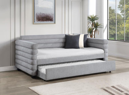 Patricia - Boucle Upholstered Day Bed With Trundle CoasterEveryday