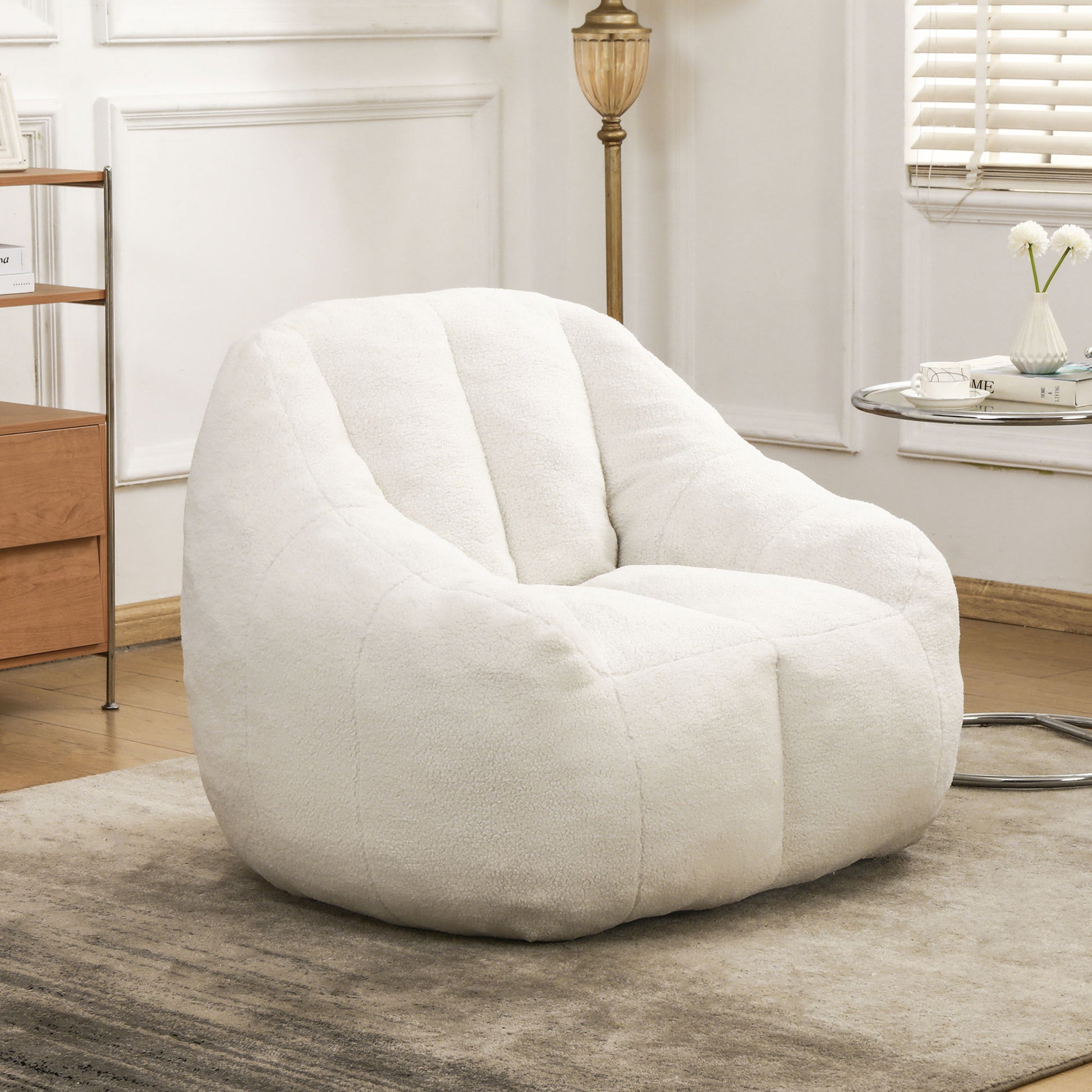 Comfy Bean Bag Chair With Memory Foam Filler, Tufted Soft Home Essentials