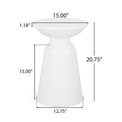 Outdoor Modern Metal End Large Table Noble House