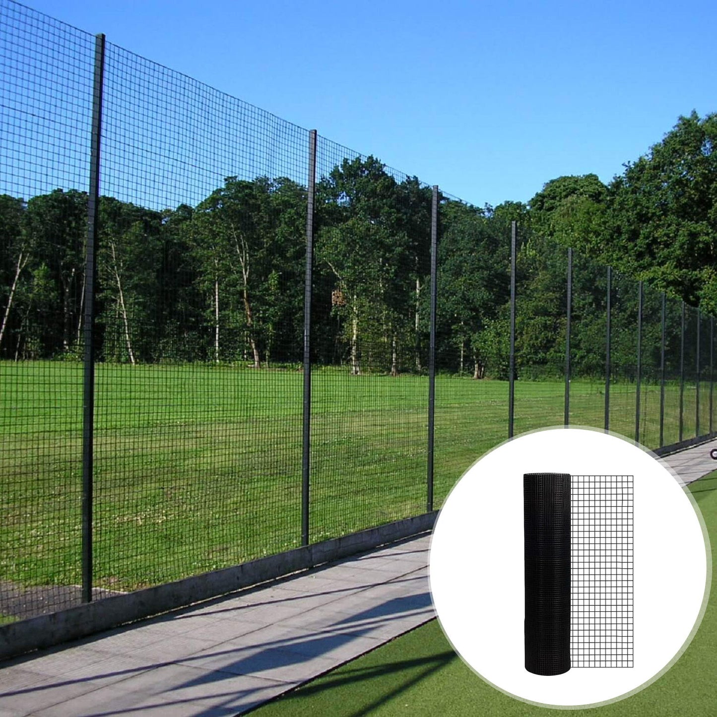 Vinyl Coated Hardware Cloth, 21 Gauge, Galvanized Steel, For Poultry Netting And Chicken Coop - Black Daily Nest