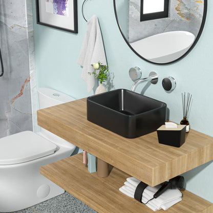 Sleek Ceramic Rectangular Vessel Bathroom Sink Daily Nest
