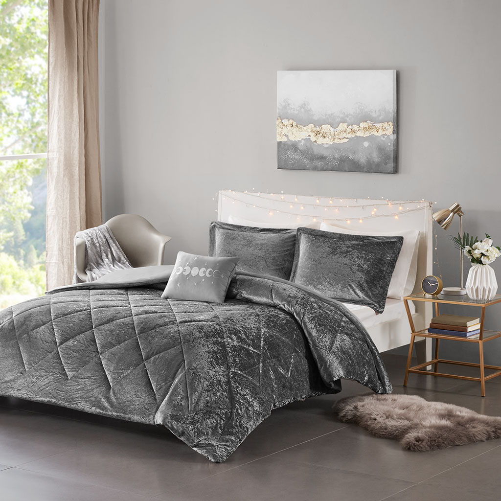 Felicia - Duvet Cover Set - Gray