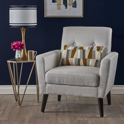 Radiantize - Upholstered Fabric Club Chair With Square-Off Back And Button Tufted Noble House