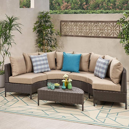 Pt Limon - 5 Pieces Sofa Set - Brown / Beige Noble House
