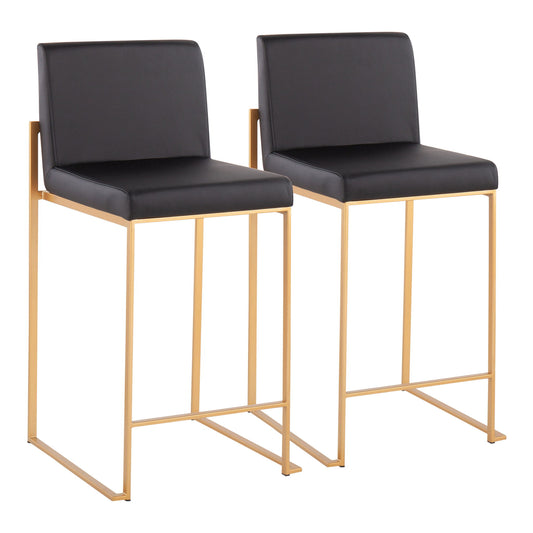 Fuji - Contemporary High Back Stylish Counter Stool Lumi Source