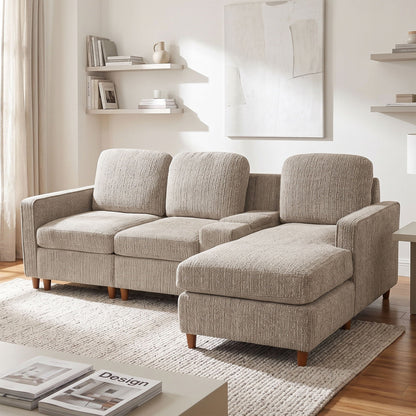 L - Sectional Sofa With Reversible Chaise Hearth and Haven