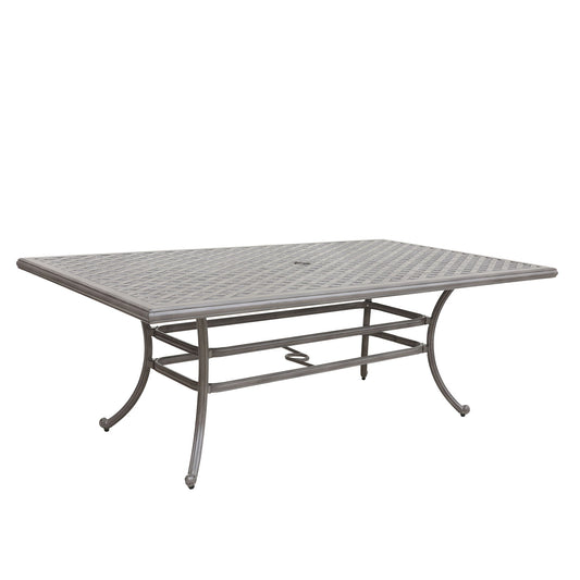 46X86" Cast Aluminum Rectangle Table - Gray Home Essentials