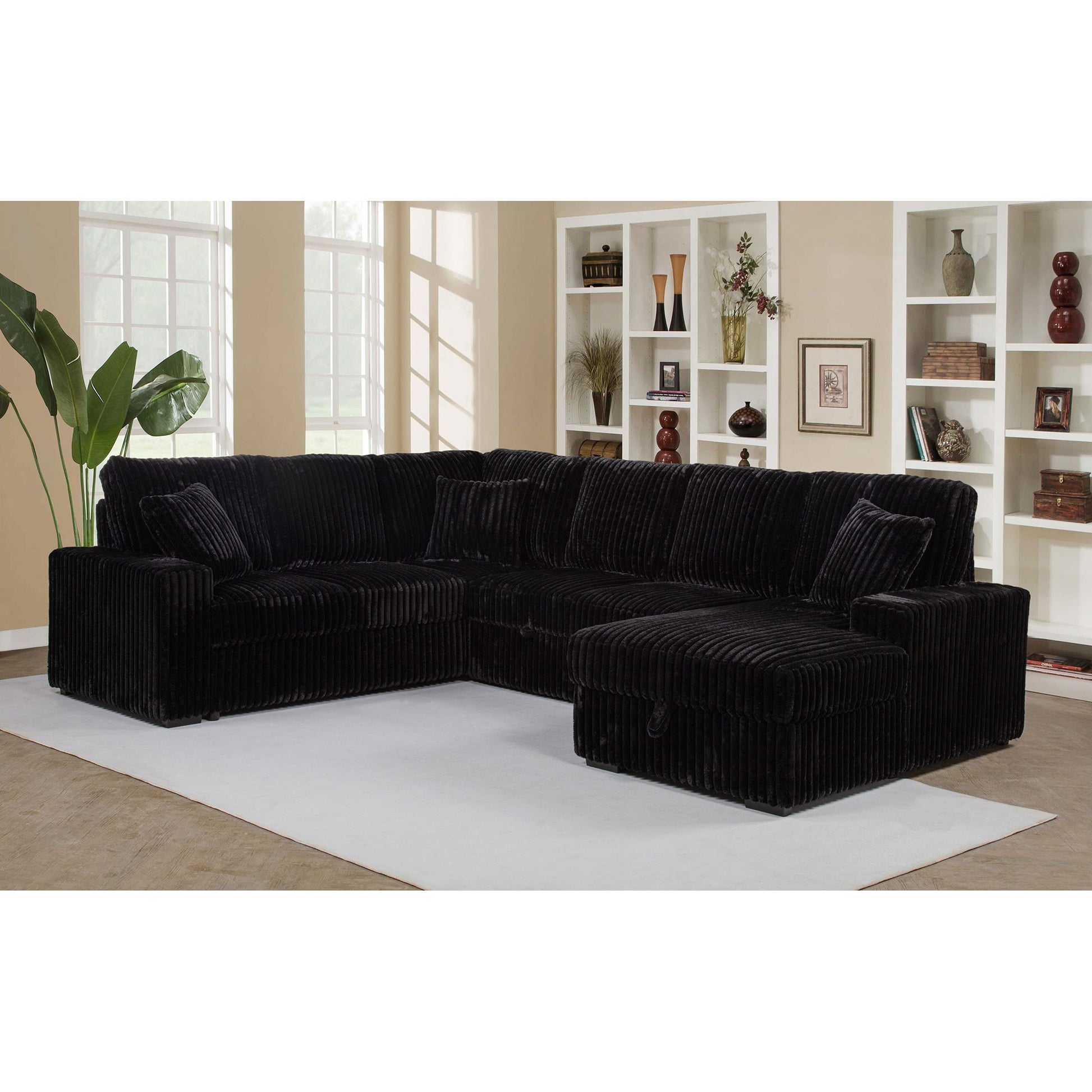 Thurston - Storage Sectional Sofa With Pop Up Bed Furniture Max