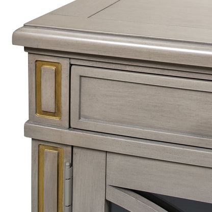 Dauphin - TV Stand Storage Display Console Table - Gray Cashmere Jennifer Taylor Home