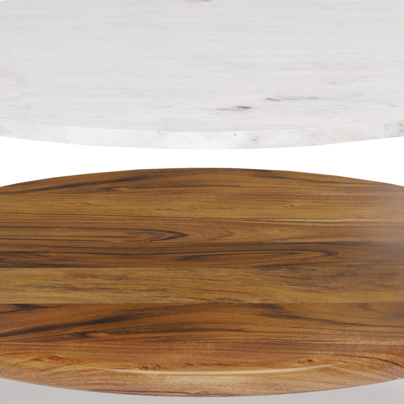 Wagner - Round Marble & Wood Table Simpli-Home