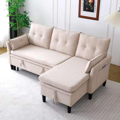 L-Shaped Reversible Chaise Sectional Sofa With Storage Home Essentials