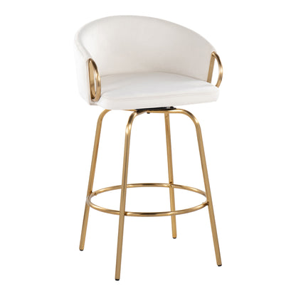 Claire - Contemporary & Glam Counter Stool (Set of 2) Lumi Source