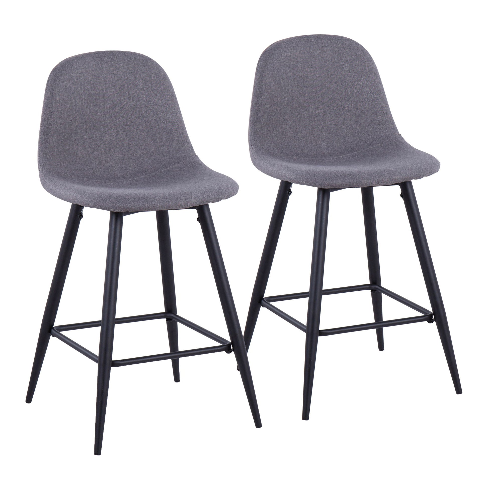 Pebble - Mid Century Casual Comfort Modern Counter Stool (Set of 2) Lumi Source