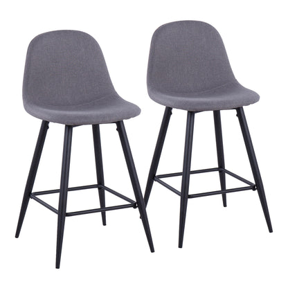 Pebble - Mid Century Casual Comfort Modern Counter Stool (Set of 2) Lumi Source