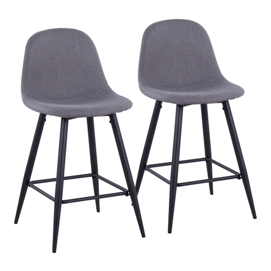Pebble - Mid Century Casual Comfort Modern Counter Stool (Set of 2) Lumi Source