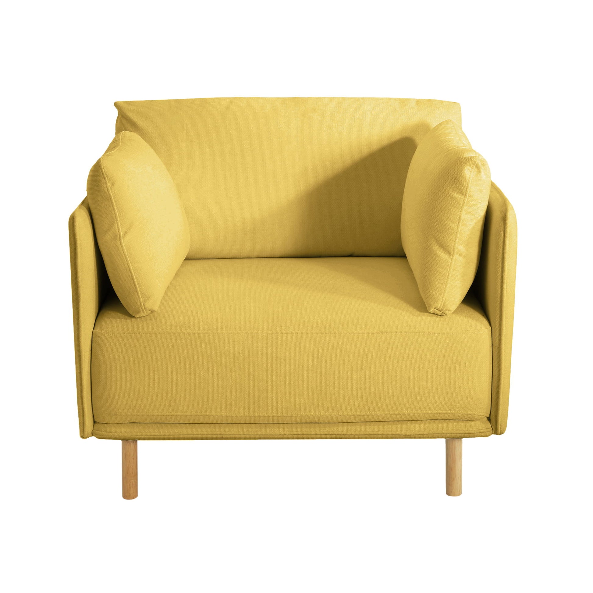 Modern Upholstered Accent Chair With Soft Cushions, Sleek Armrest Design Noble House