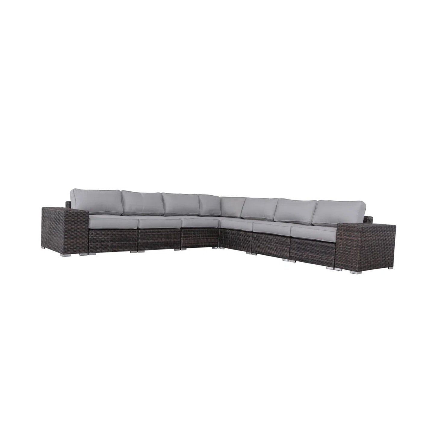 Modern Rattan Wicker Seating Group With Cushions LSI Patio Furniture