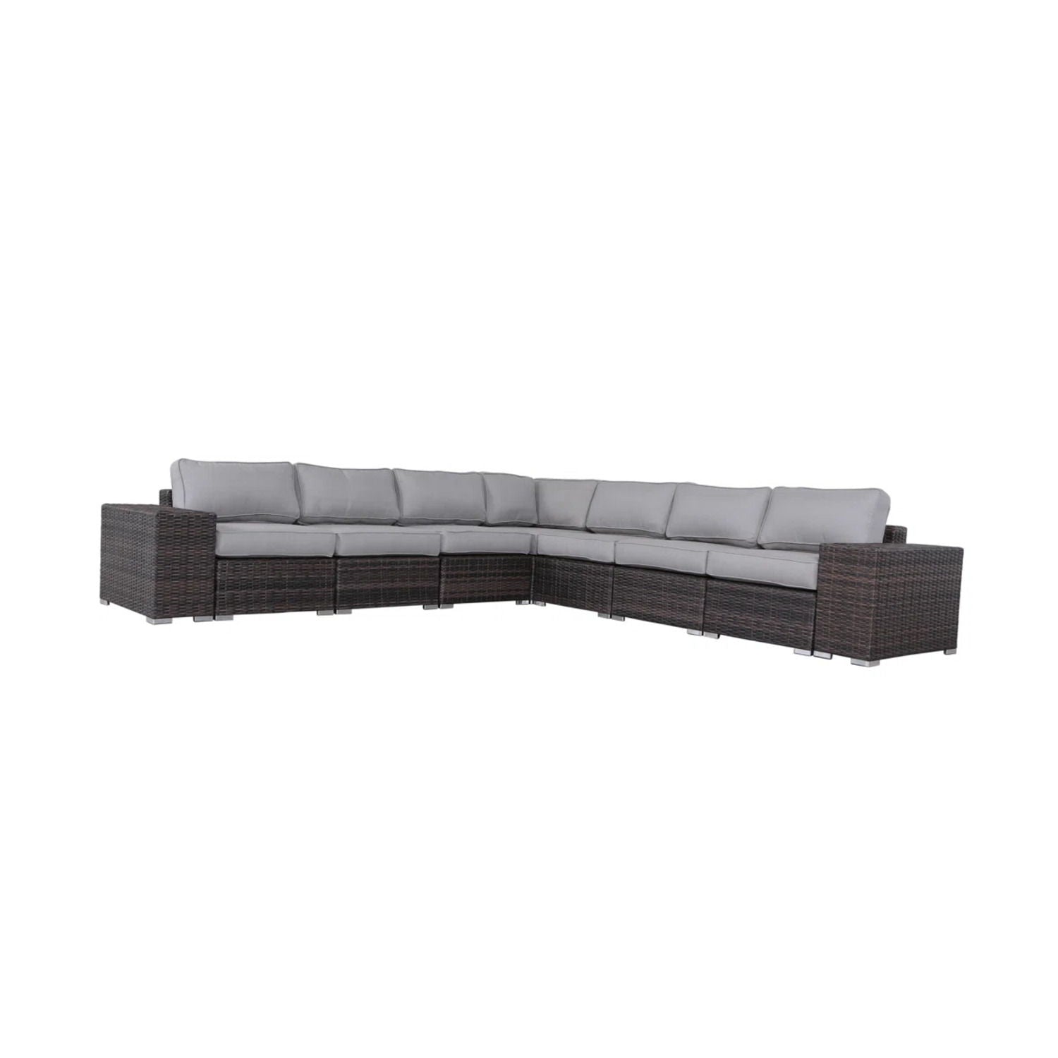 Modern Rattan Wicker Seating Group With Cushions LSI Patio Furniture