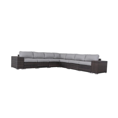 Modern Rattan Wicker Seating Group With Cushions LSI Patio Furniture