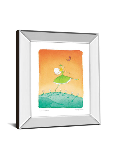 Felicity Wishes IV By Emma Thomson - Mirror Framed Print Wall Art - Orange