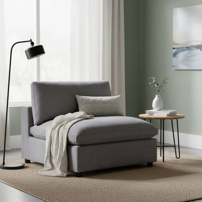 Cassandra - Armless Slipper Chair - Charcoal Gray Ridgecrest Home