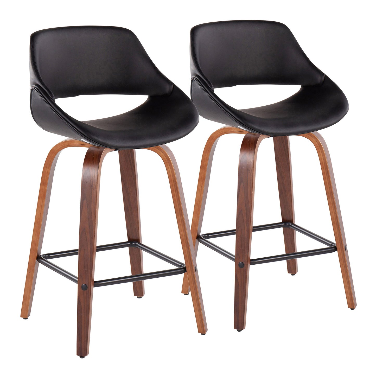 Fabrico - Mid-Century Modern, Counter Stool (Set of 2) Lumi Source