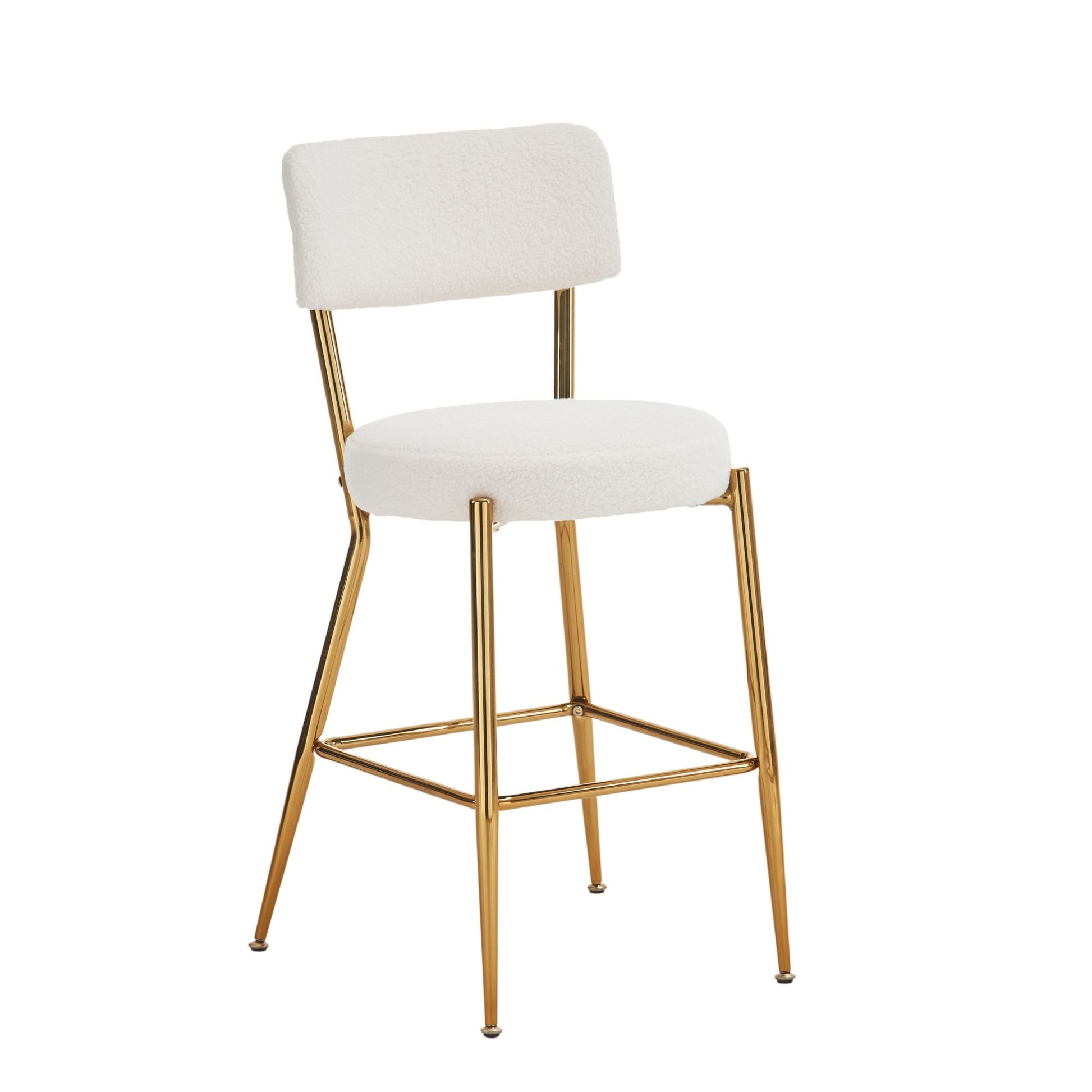 Modern Teddy Fabric Upholstered Bar Stools Home Essentials