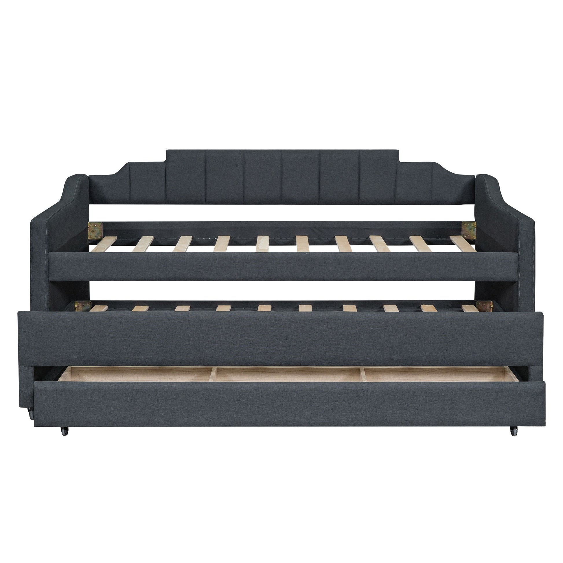 Upholstered Simple Design Daybed With Trundle And 3 Drawers Hearth and Haven