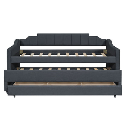 Upholstered Simple Design Daybed With Trundle And 3 Drawers Hearth and Haven