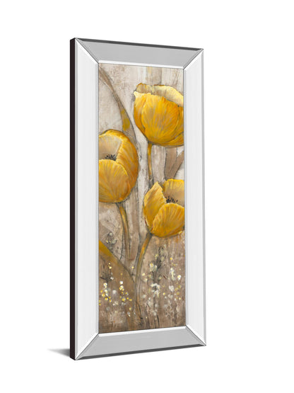 Ochre Tulips Il By Tim Otoole - Mirror Framed Print Wall Art - Yellow