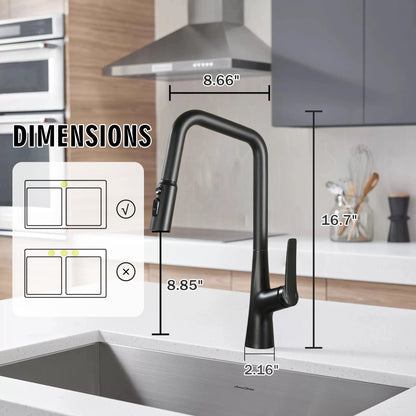 Professional Kitchen Faucet With 3 Function 360 Sprayer And 1 Touch Switching Daily Nest