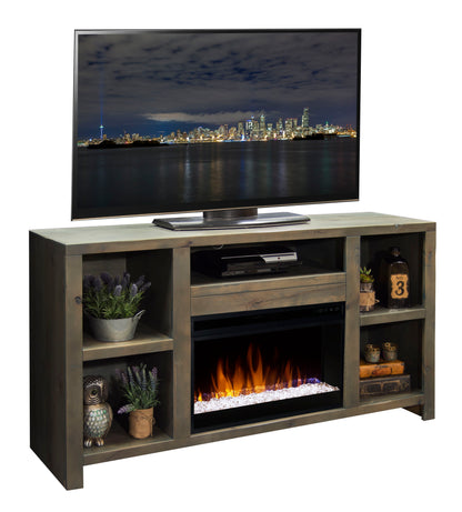 Joshua Creek - Electric Fireplace TV Stand For TVs Up To 70" - Barnwood