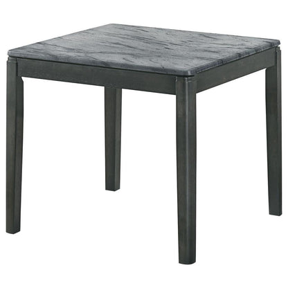 Mozzi - Square Faux Marble Side End Table - Gray And Black CoasterEssence
