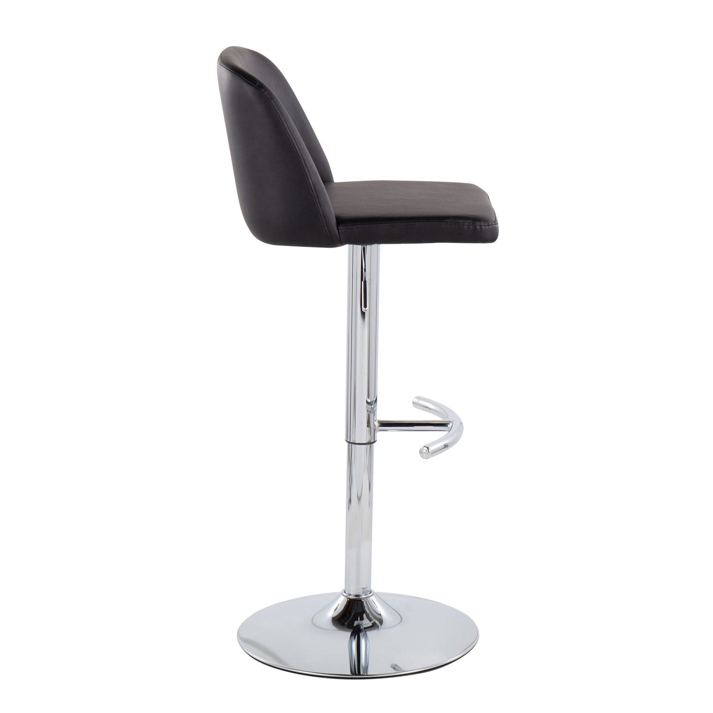 Toriano - Contemporary Adjustable Barstool With Swivel & Rounded T Footrest (Set of 2) Lumi Source
