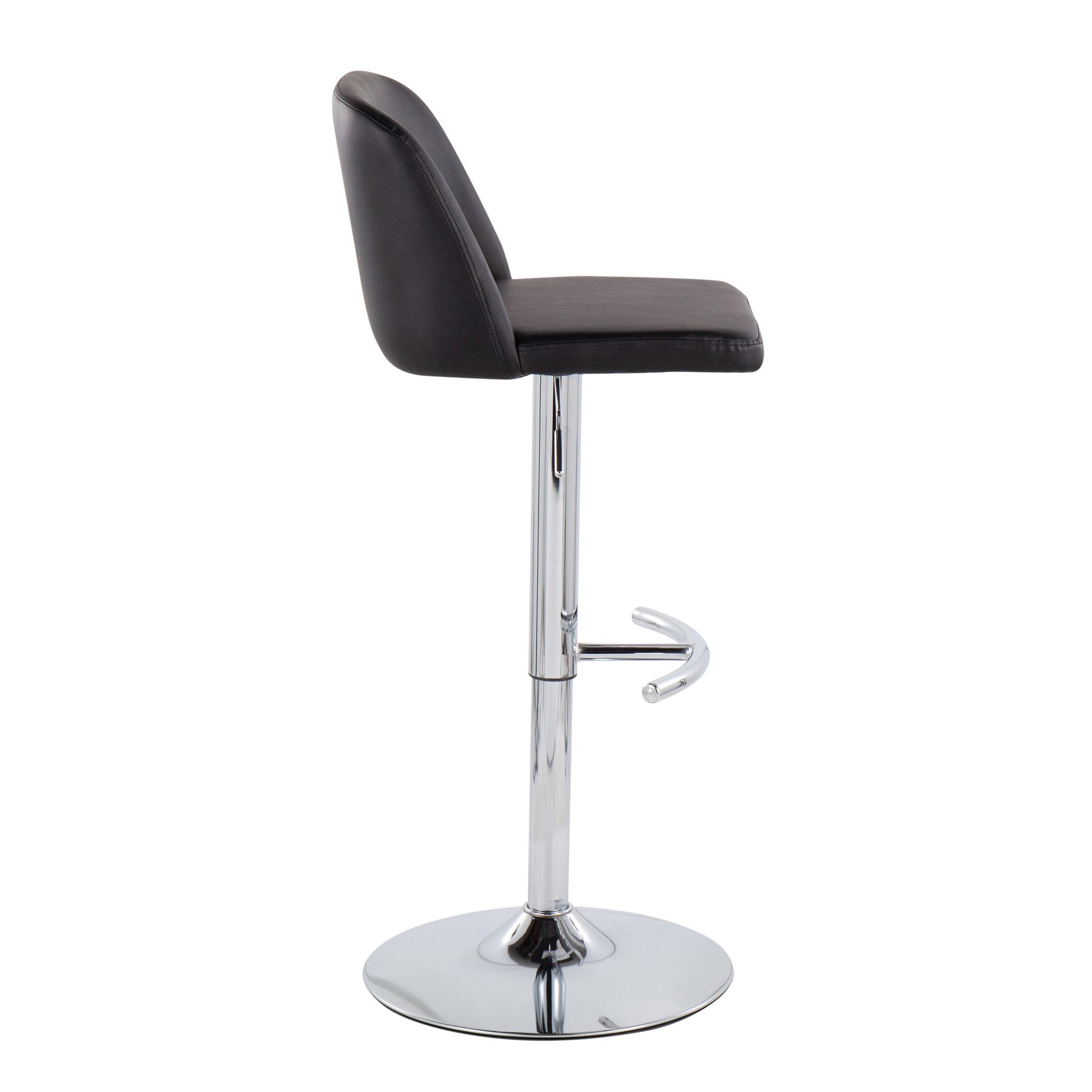 Toriano - Contemporary Adjustable Barstool With Swivel & Rounded T Footrest (Set of 2) Lumi Source