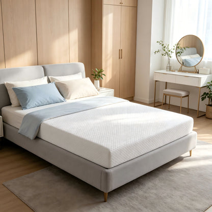 5" Medium Firm Memory Foam Mattress - White - Twin Size Daily Nest