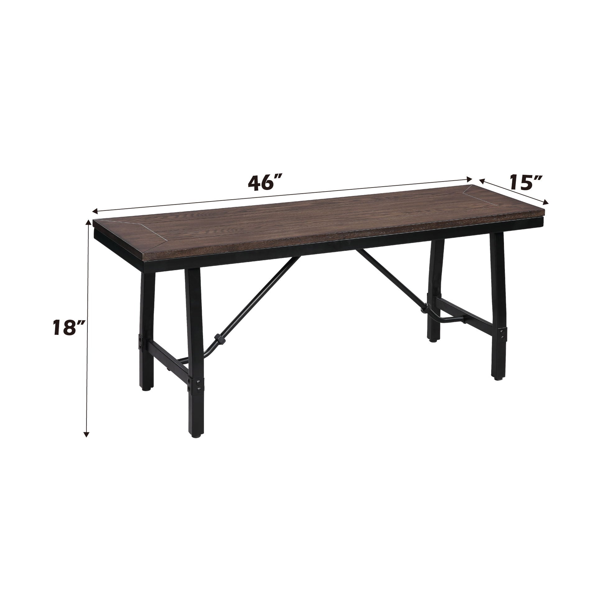Mariatu - Bench - Oak / Black Acme