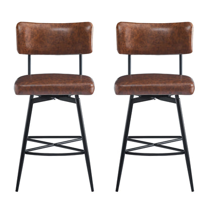 Retro Swivel Counter Stools (Set of 2) Noble House